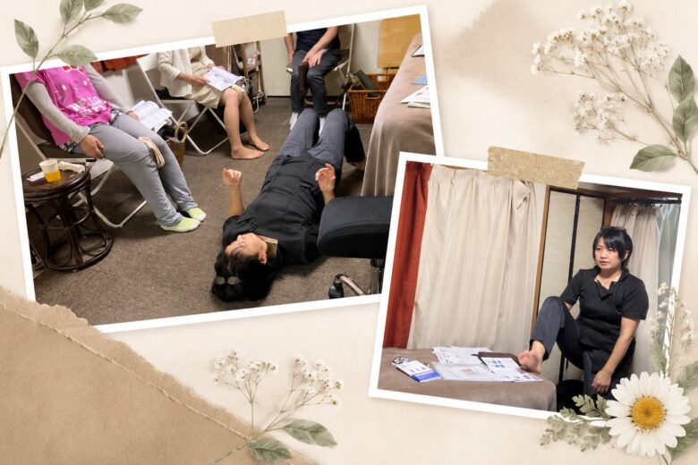 実際の説明やトレーニング方法を実際にやってみた
