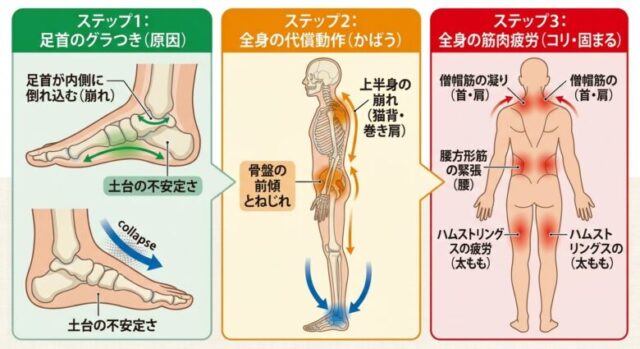足指の崩れが「頑固な肩こり・腰痛」を引き起こす理由とは？