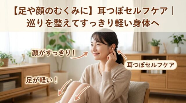 足や顔のむくみに｜耳つぼでできるセルフケア